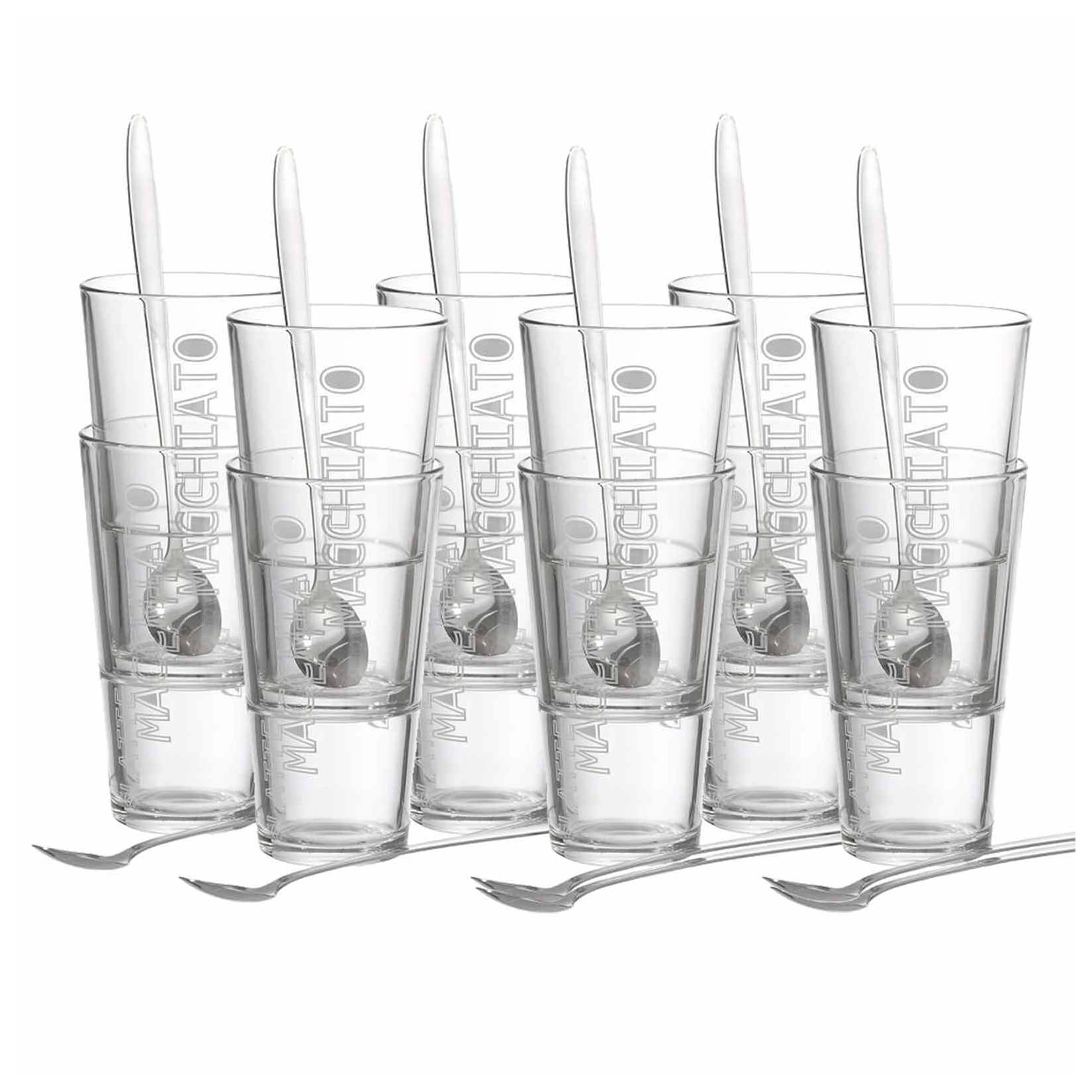 Ritzenhoff & Breker Latte Macchiato Gläser + Löffel Lena 350 ml 12er Set