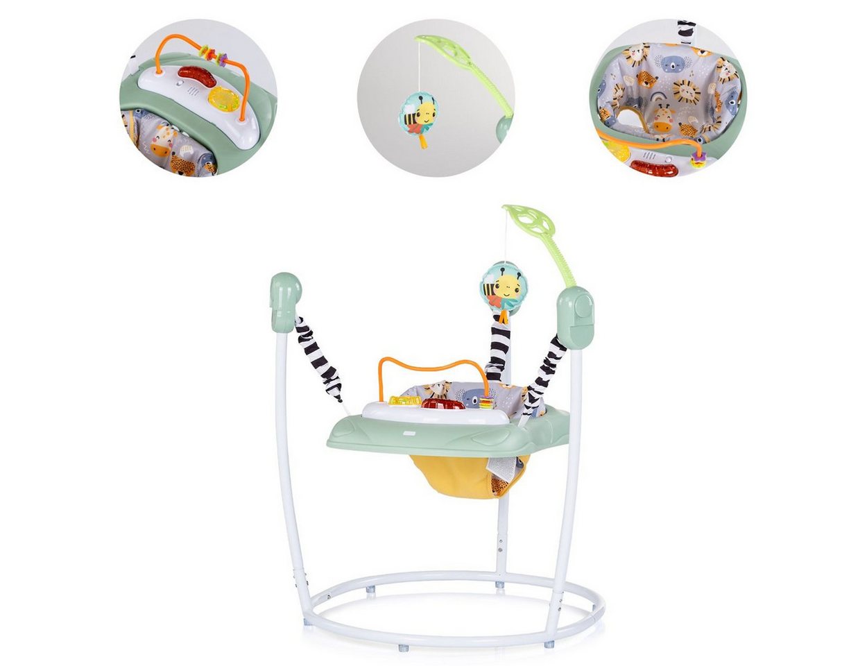 Chipolino Hopser Jumpy Car Musik Licht Hängespielzeug Musikpanel verstellbar grün Bild 5
