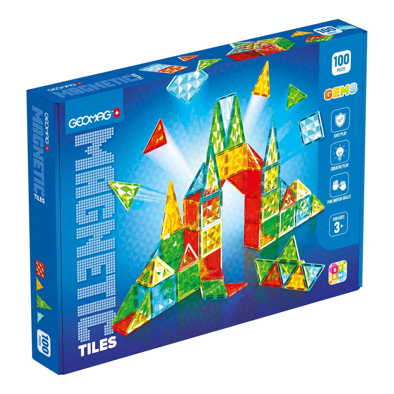4104 Geomag Magnetic Tiles Gems 100