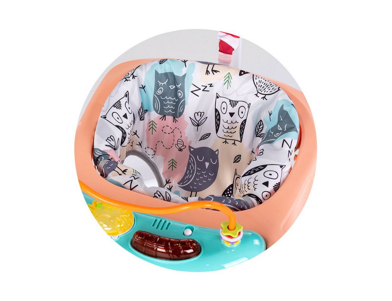 Chipolino Hopser Jumpy Car Musik Licht Hängespielzeug Musikpanel verstellbar rosa Bild 2
