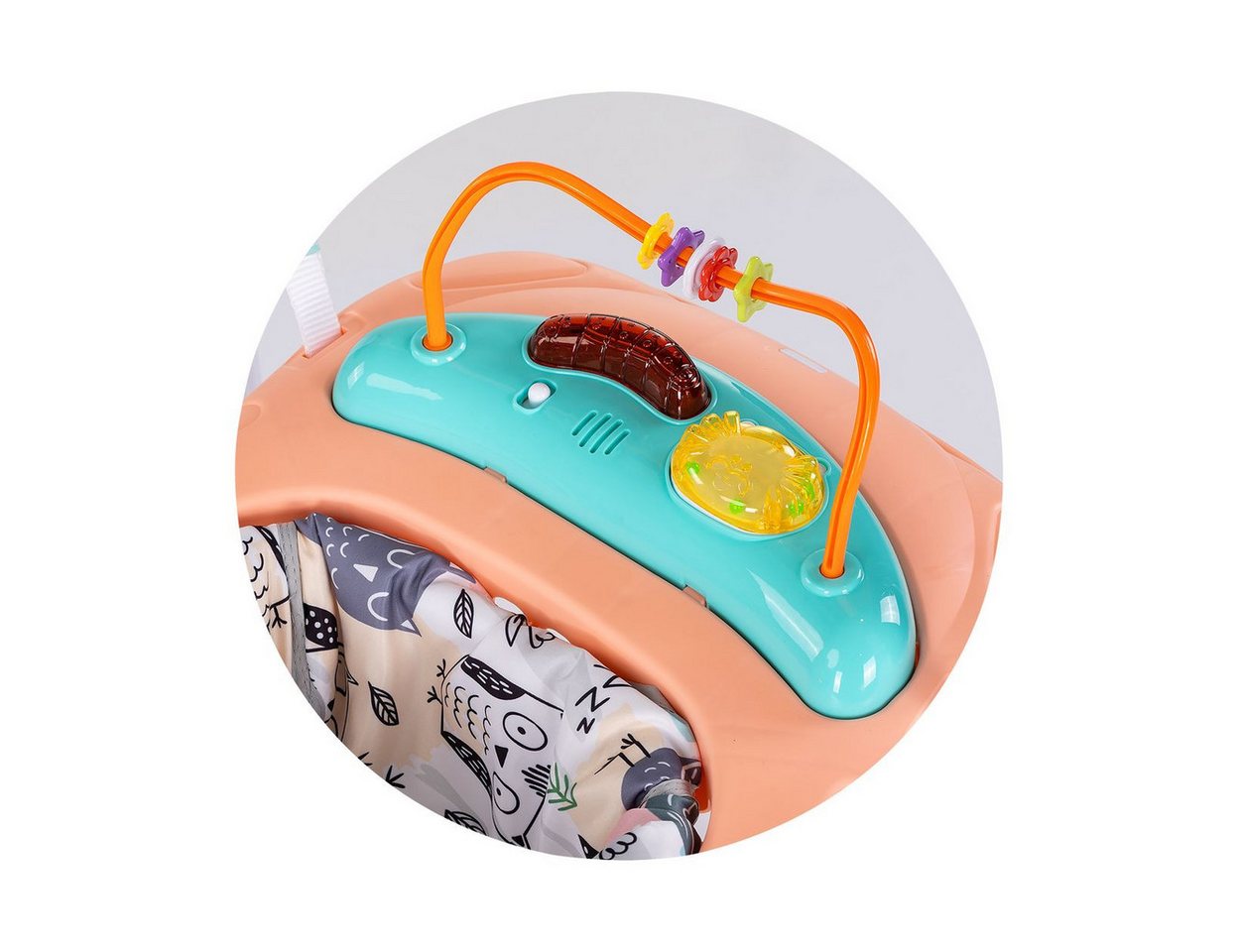 Chipolino Hopser Jumpy Car Musik Licht Hängespielzeug Musikpanel verstellbar rosa Bild 3