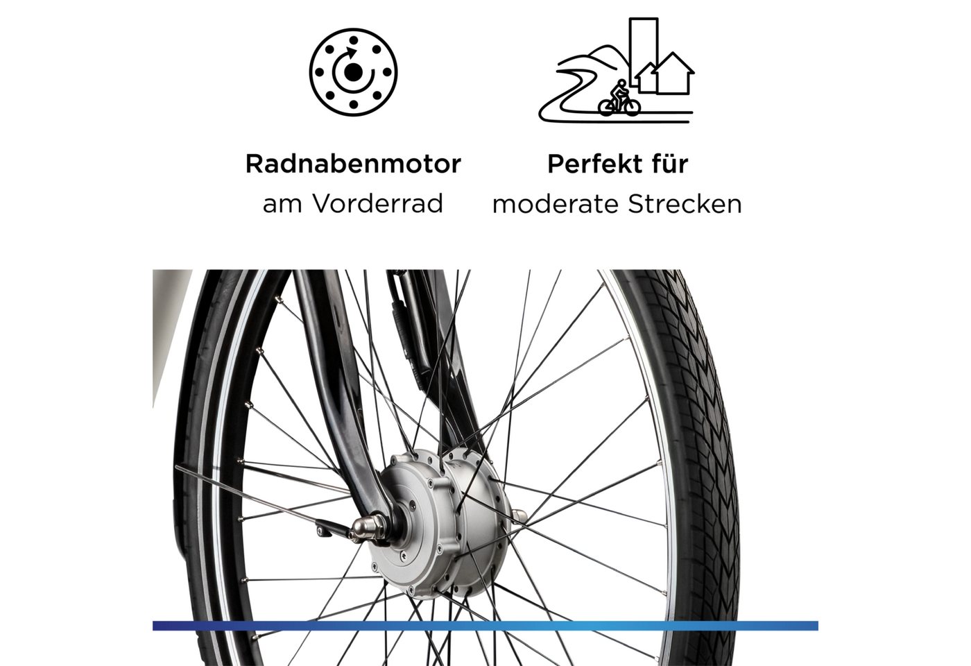 Zündapp Z510 E Bike Damenfahrrad ab 155 cm Rücktritt Pedelec 28 Zoll Fahrrad mit tiefem Einstieg Hollandrad mit 3 Gang Nabenschaltung StVZO Bild 2