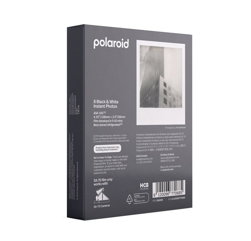 Polaroid Black & White Film SX-70 Type (8 exposures) - White Frame Bild 4