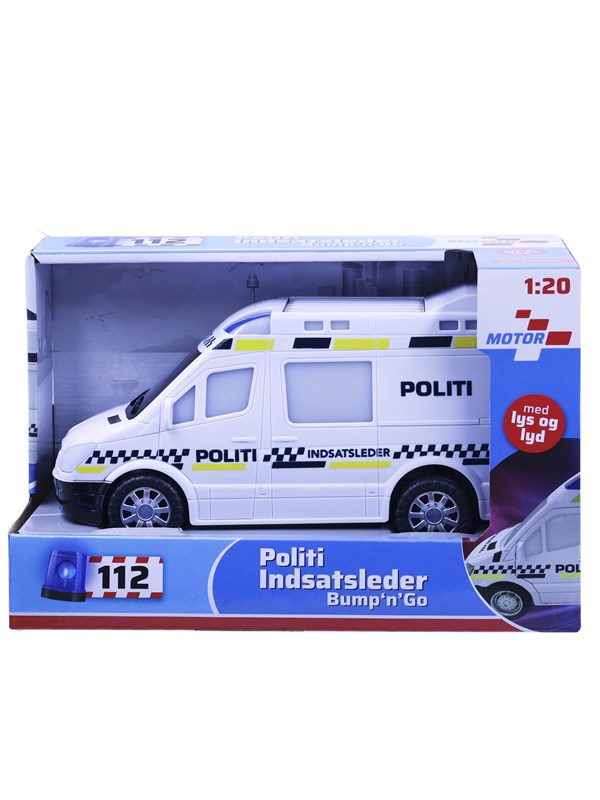Impulse Toys Politibil bump n' go m/lys og lyd