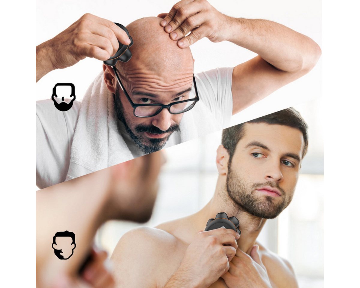 MAXGROOM Rasierapparate JK-1688 Electric Shaver for Head and Beard - Black Bild 4