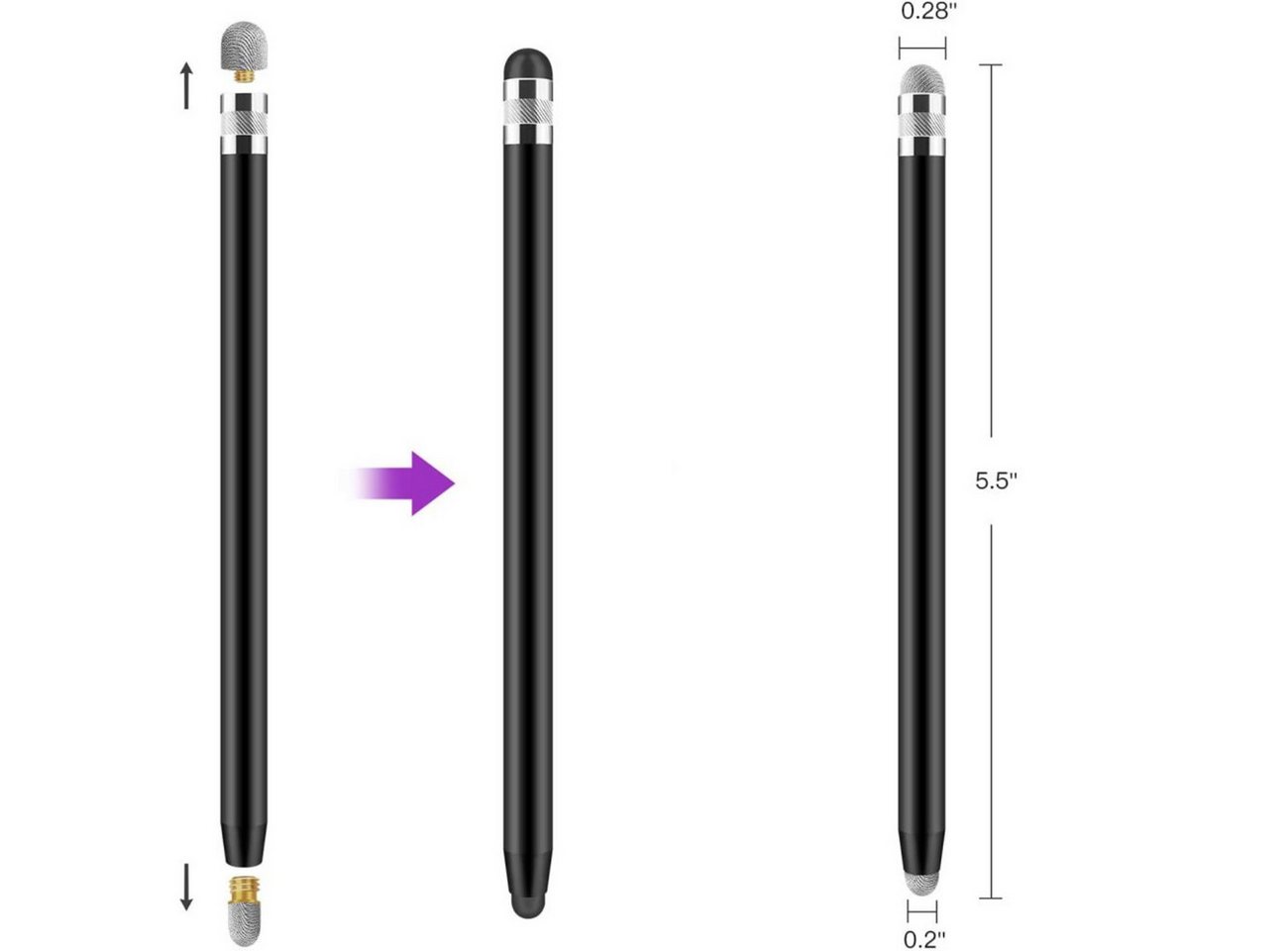 Tech-Protect USP100 4-TIP Touch Stylus - Black Bild 2