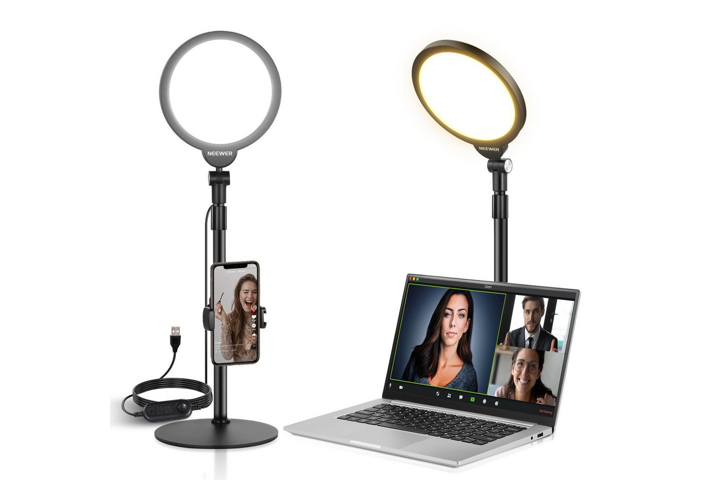 Neewer R06 18cm Rundes LED-Telefon-Selfie-Kit Bild 4