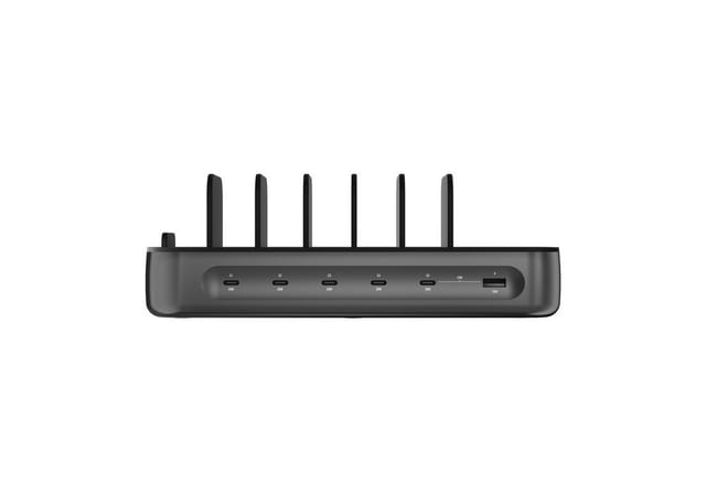4smarts Charging station Team 100W 1x USB-A port 5x USB-C ports includes 6 cables black