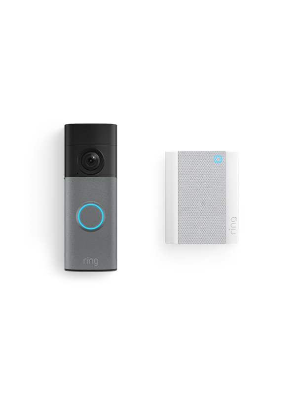 Ring Battery Video Doorbell - Retinal 2K & Chime (3rd Gen) - Speckled Grey