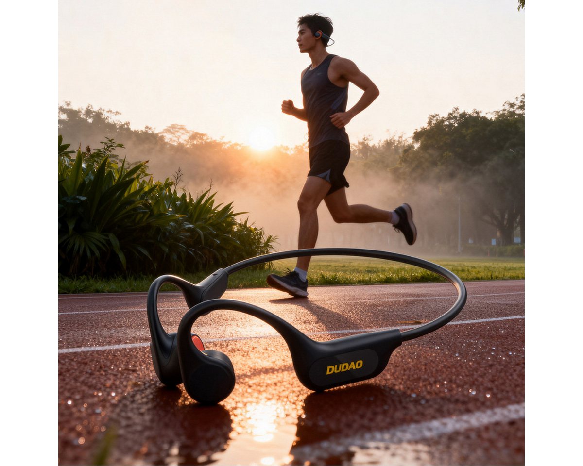 Dudao U22 Headband Bluetooth 5.2 Bone Conduction Headband - Black Bild 4