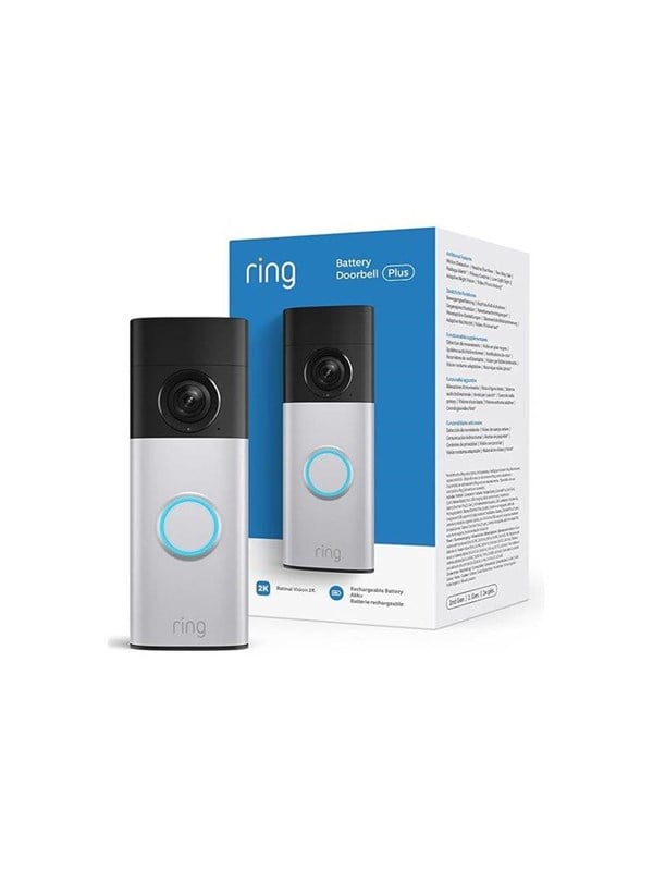 Ring Battery Video Doorbell Plus - Retinal 2K - Nickel Silver