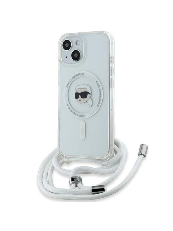 Karl Lagerfeld Crossbody IML Karl Head MagSafe case for iPhone 15 / 14 / 13 - transparent