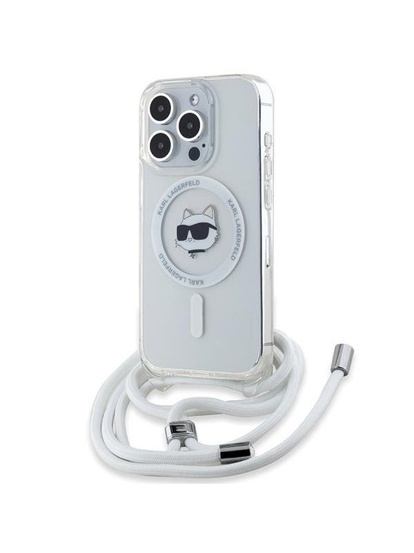Karl Lagerfeld IML Choupette Head&Cord MagSafe case for iPhone 15 Pro Max - transparent