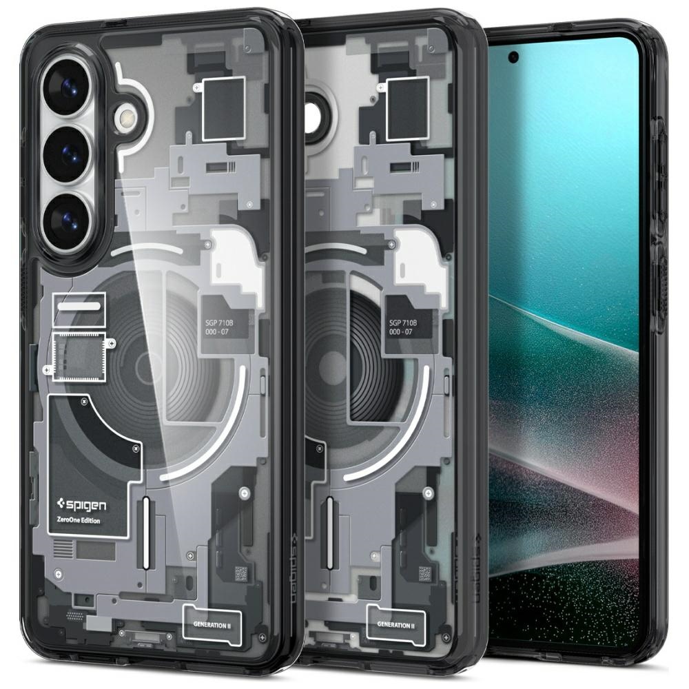 Spigen Ultra Hybrid Mag MagSafe Case for Samsung Galaxy S26 Zero One - Clear Black