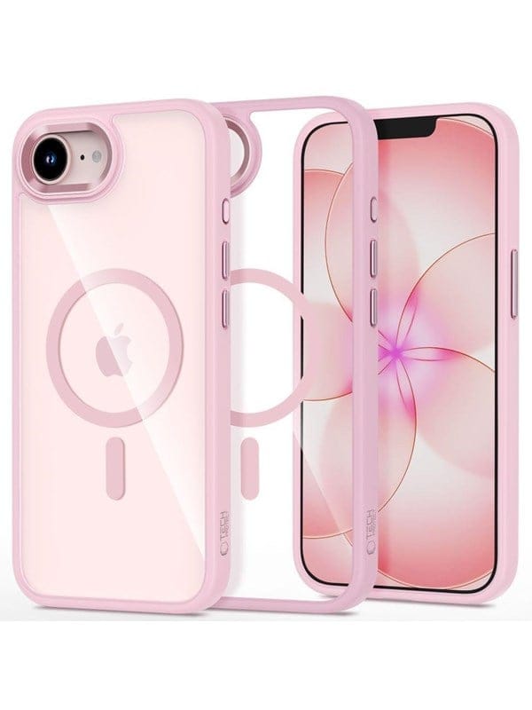 Tech-Protect Magmat MagSafe Case for iPhone 16e / 17e - Clear Pink