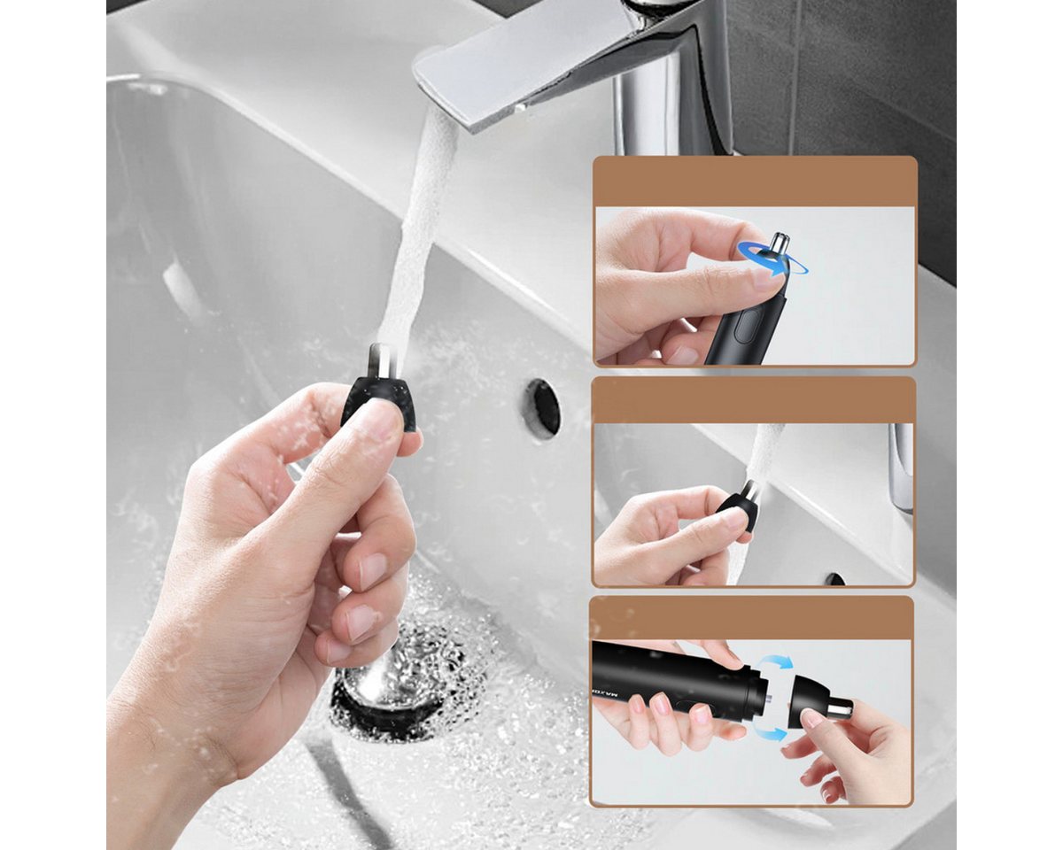MAXGROOM Nasenhaartrimmer GT2220A Nose Ear and Eyebrow Trimmer - Black