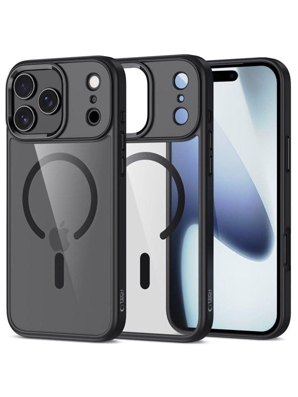 Tech-Protect MagMat MagSafe Case for iPhone 17 Pro Max - Clear Black