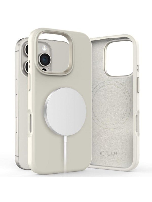 Tech-Protect Silicone PU MagSafe Case for iPhone 16 Pro - Beige
