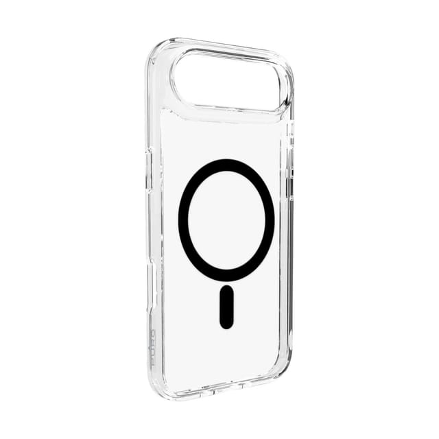 Puro Lite Mag TPU+PC Case Compatible with MagSafe for iPhone 17 Air - Transparent with Black Ring