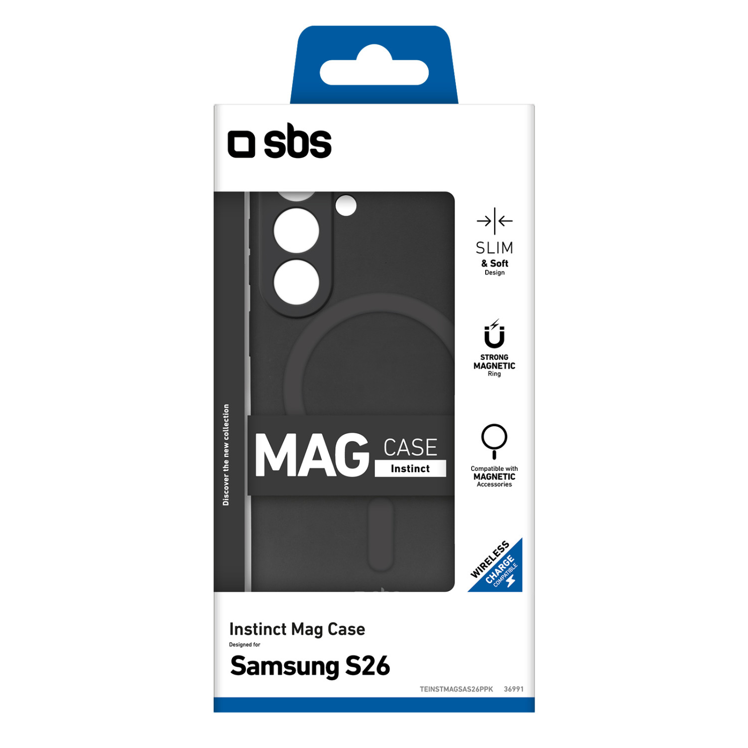 SBS Instinct Mag Case for Samsung Galaxy S26 Compatible with MagSafe - Black