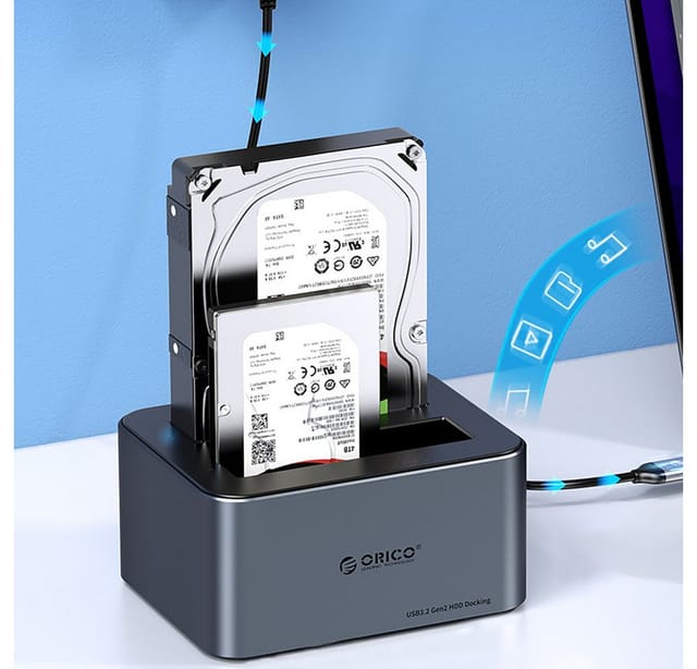 ORICO 6646C3-C 4-Drive Docking Station with Offline Clone Function 2.5"/3.5" SATA HDD/SSD - Gray