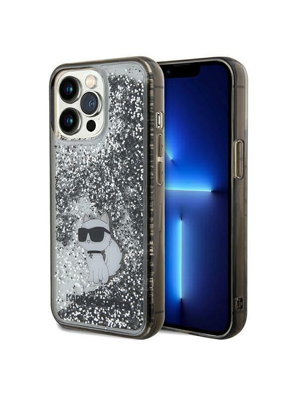 Karl Lagerfeld Liquid Glitter Choupette case for iPhone 13 Pro Max - transparent