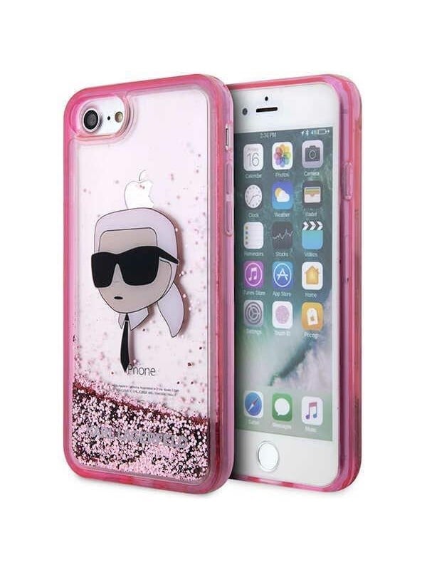 Karl Lagerfeld KLHCI8LNKHCP iPhone 7/8/ SE 2020/2022 pink/pink hardcase Glitter Karl Head