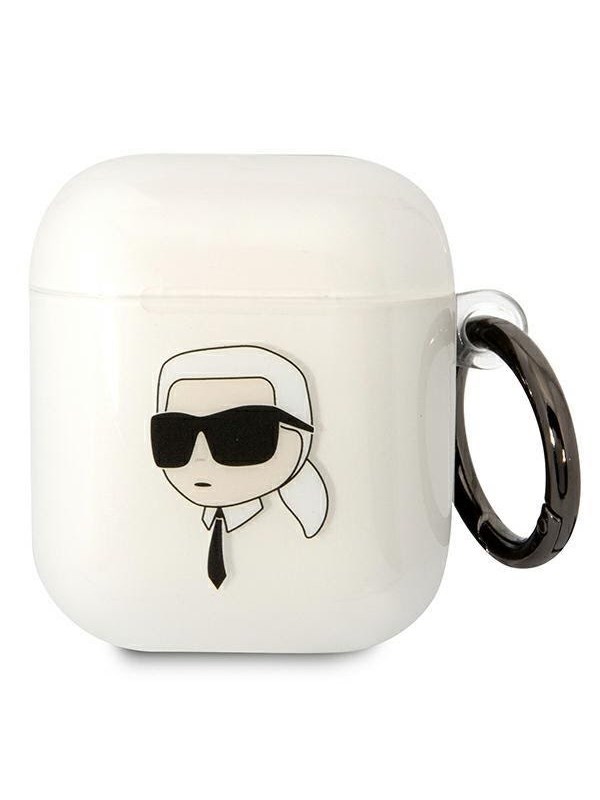 Karl Lagerfeld KLA2HNIKTCT AirPods 1/2 cover transparent Karl`s Head