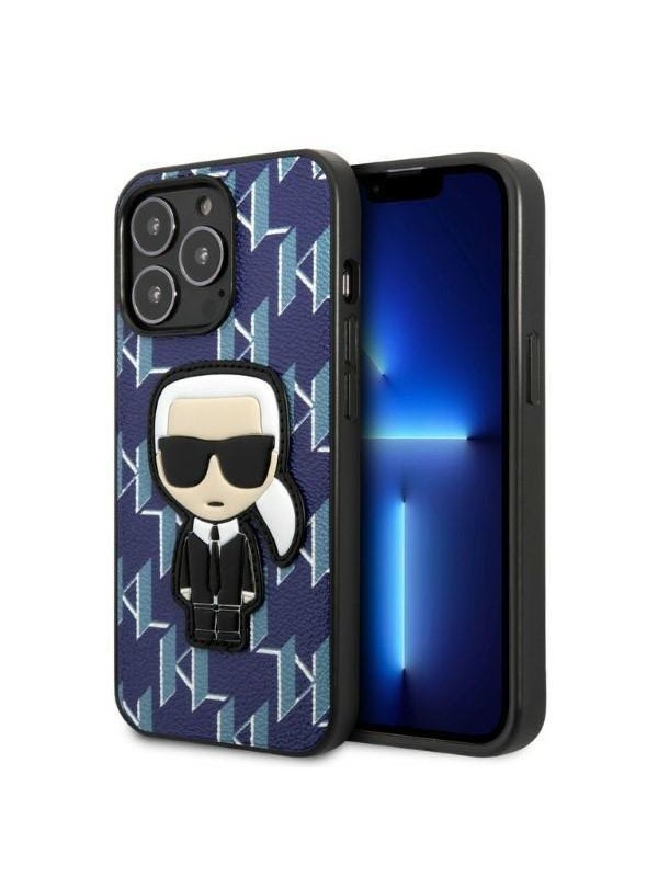 Karl Lagerfeld KLHCP13XPMNIKBL iPhone 13 Pro Max 6.7" hardcase blue/blue Monogram Ikonik Patch
