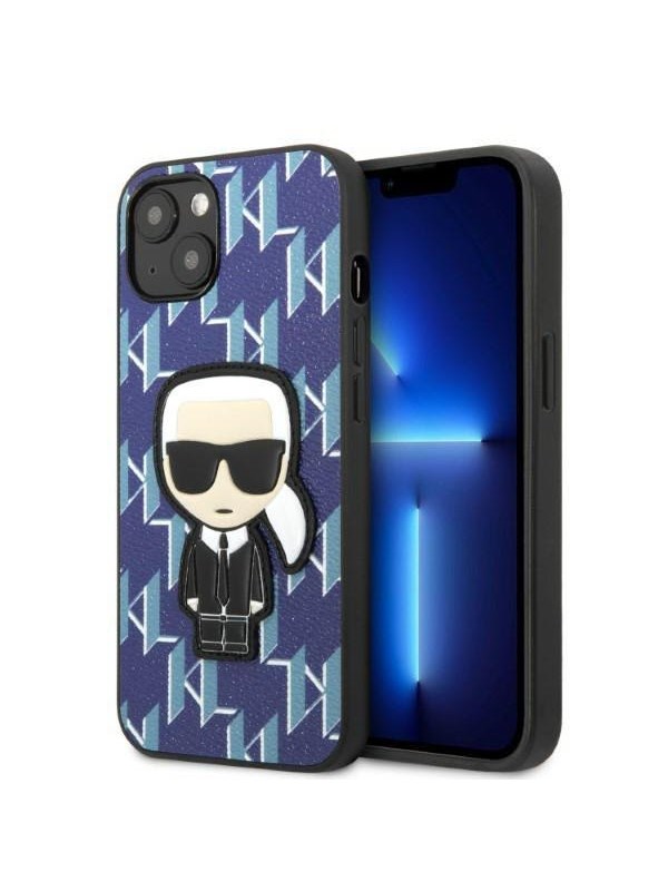 Karl Lagerfeld KLHCP13SPMNIKBL iPhone 13 mini 5.4" hardcase blue/blue Monogram Ikonik Patch