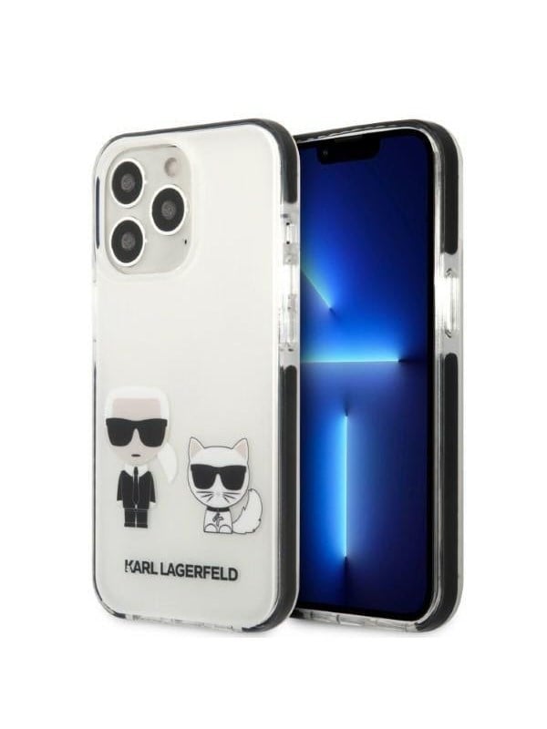 Karl Lagerfeld KLHCP13LTPEKCW iPhone 13 Pro / 13 6.1" hardcase white/white Karl&Choupette