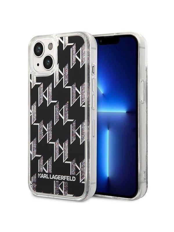 Karl Lagerfeld KLHCP14MLMNMK iPhone 14 Plus 6.7 "hardcase black / black Liquid Glitter Monogram