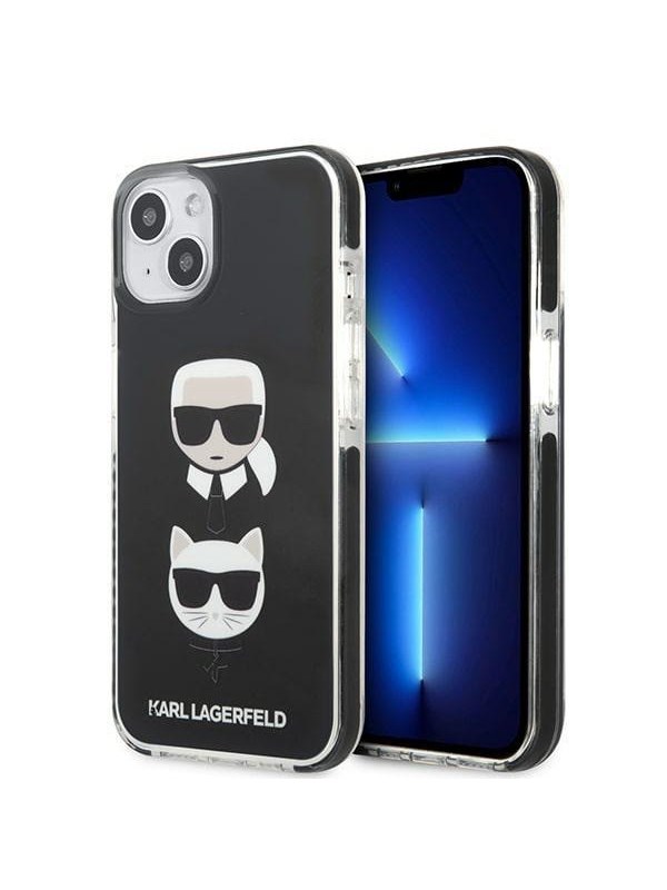Karl Lagerfeld KLHCP13STPE2TK iPhone 13 mini 5.4 "hardcase black / black Karl & Choupette Head