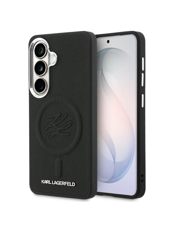 Karl Lagerfeld Embossed Ring Initials MagSafe Case for Samsung Galaxy S26 - Black