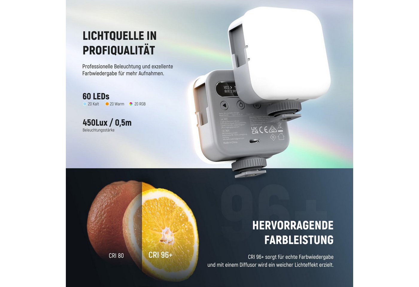 Neewer NEEWER BL60C Magnetische LED-Leuchte Bild 3