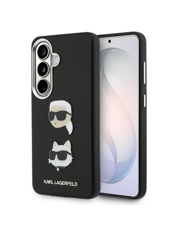 Karl Lagerfeld Saffiano Double Heads Metal Case for Samsung Galaxy S26+ - Black