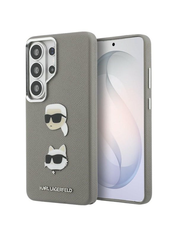 Karl Lagerfeld Saffiano Double Heads Metal case for Samsung Galaxy S26 Ultra - silver