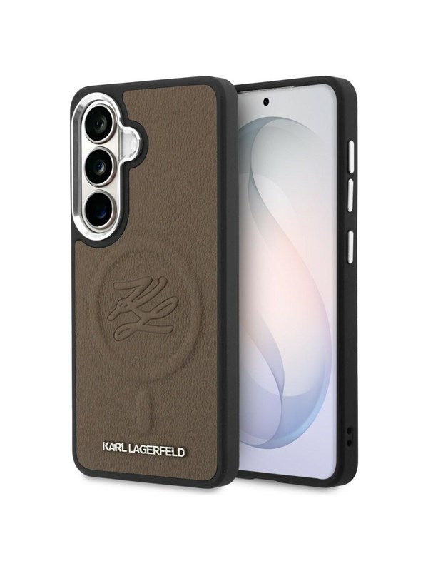 Karl Lagerfeld Embossed Ring Initials MagSafe Case for Samsung Galaxy S26+ - Brown