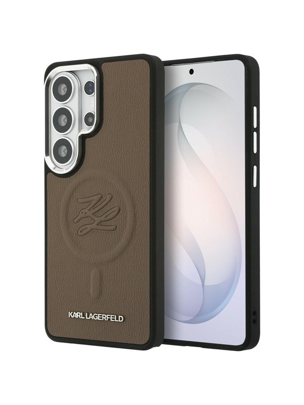 Karl Lagerfeld Embossed Ring Initials MagSafe Case for Samsung Galaxy S26 Ultra - Brown