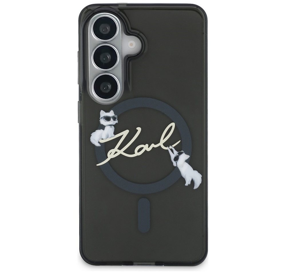 Karl Lagerfeld IML KC Script MagSafe Case for Samsung Galaxy S26 Plus - Black