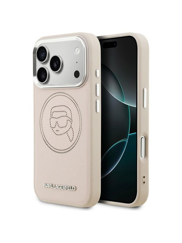 Karl Lagerfeld K Head Point Logo MagSafe Case for iPhone 17 Pro - Pink