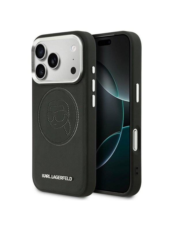 Karl Lagerfeld K Head Point Logo MagSafe Case for iPhone 17 Pro - Black