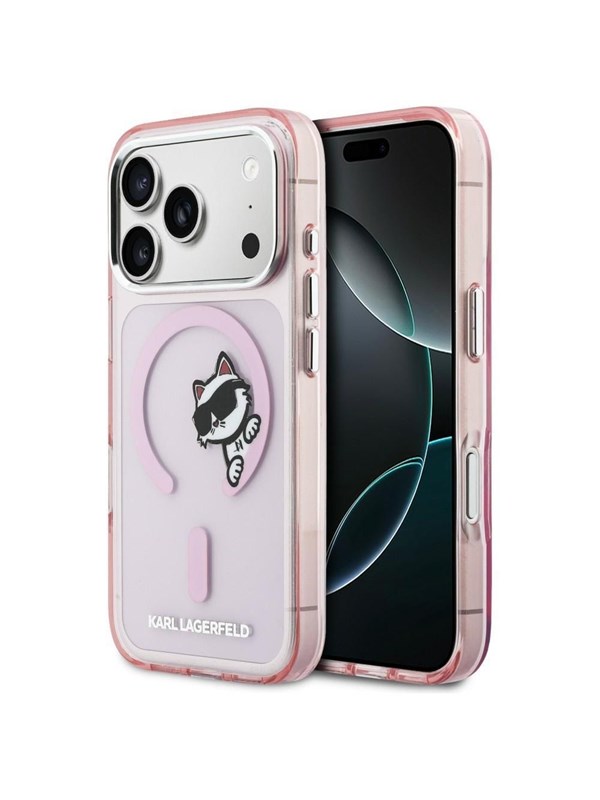 Karl Lagerfeld IML Peekaboo MagSafe Case for iPhone 17 Pro Max - Pink