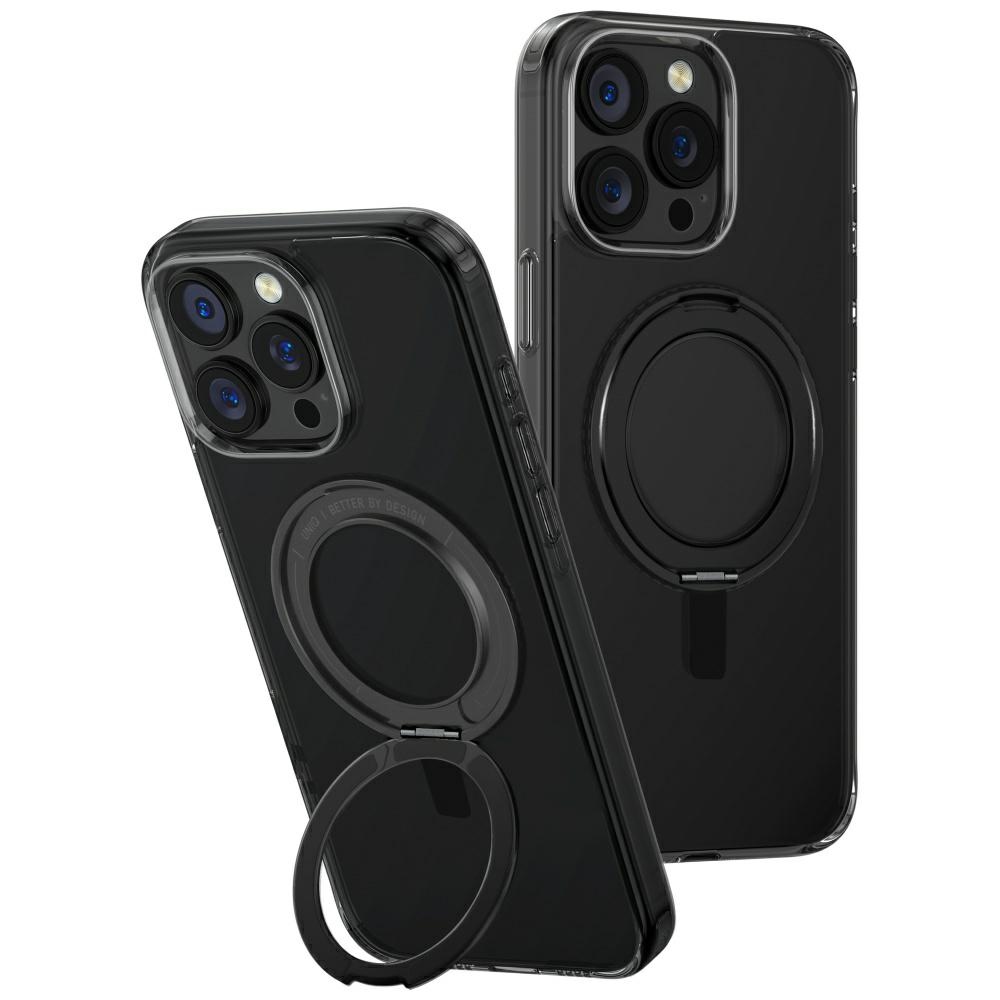 UNIQ Swivix 360 Rotating Kickstand Case for iPhone 16 Pro Max - Black