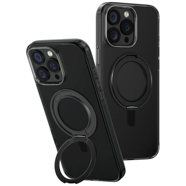UNIQ Swivix 360 Rotating Kickstand Case for iPhone 16 Pro Max - Black