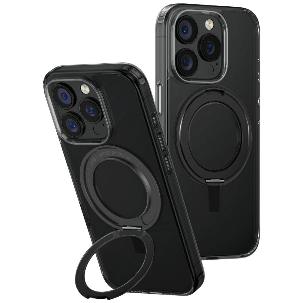 UNIQ Swivix 360 Rotating Kickstand Case for iPhone 16 Pro - Black