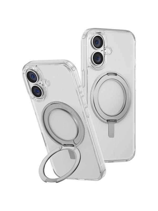 UNIQ Swivix 360 Rotating Kickstand Case for iPhone 16 Plus - Transparent