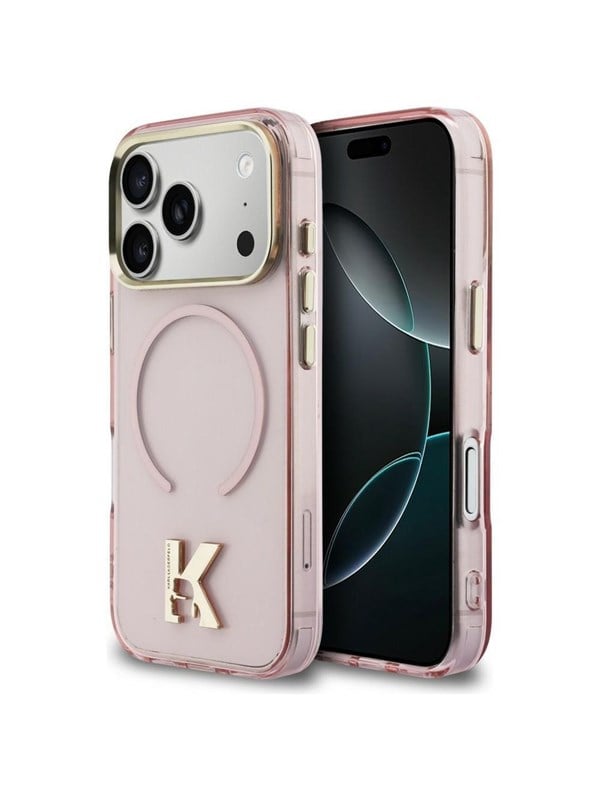 Karl Lagerfeld IML K Head Logo MagSafe Case for iPhone 17 Pro - Pink