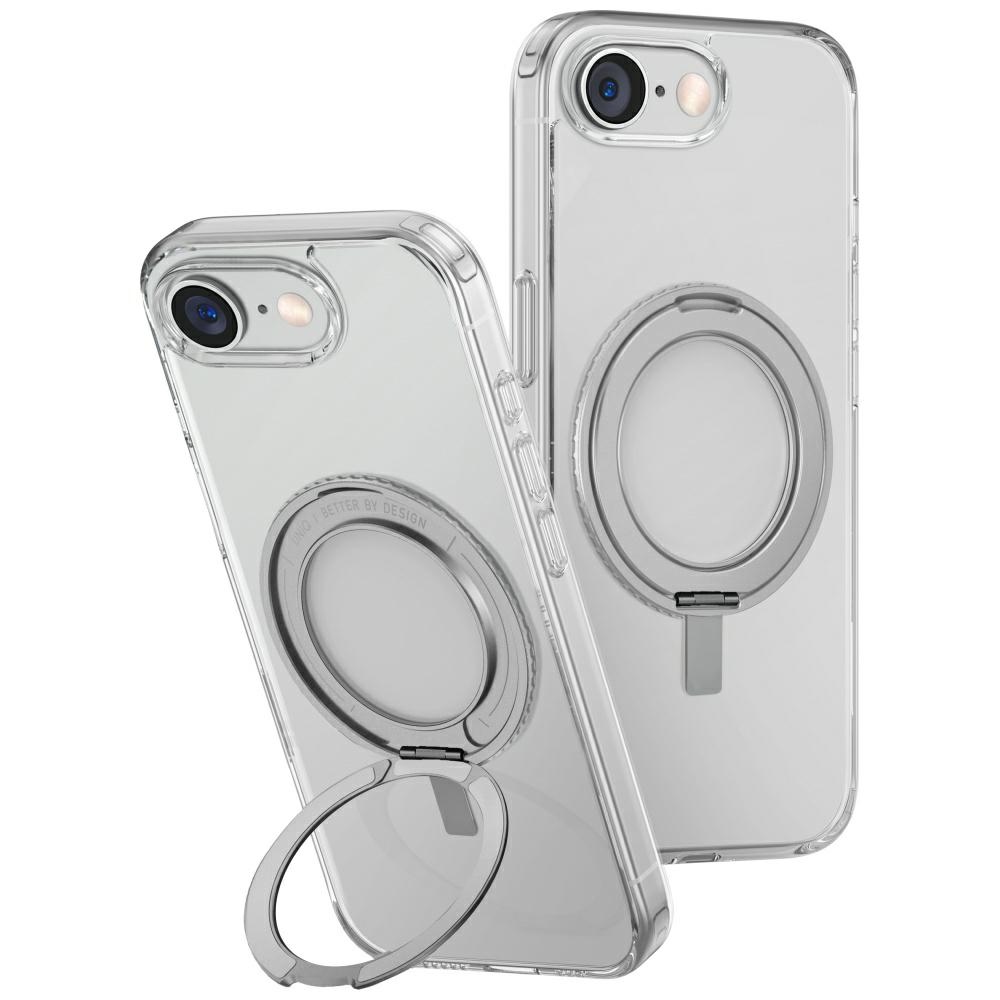 UNIQ Swivix 360 Rotating Kickstand Case for iPhone 16e - Transparent