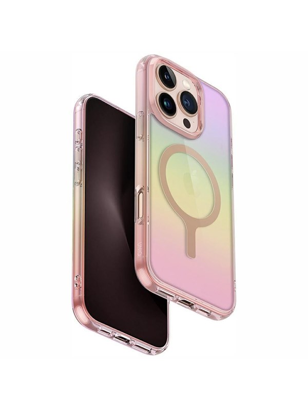 UNIQ Iridescia Magclick Charging Case for iPhone 16 Pro - Pink